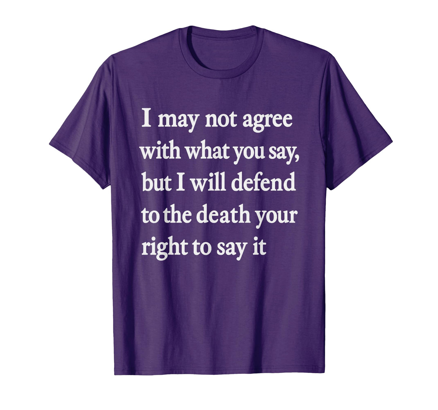 Retro Voltaire Quote I May Not Agree Freedom of Speech T-Shirt