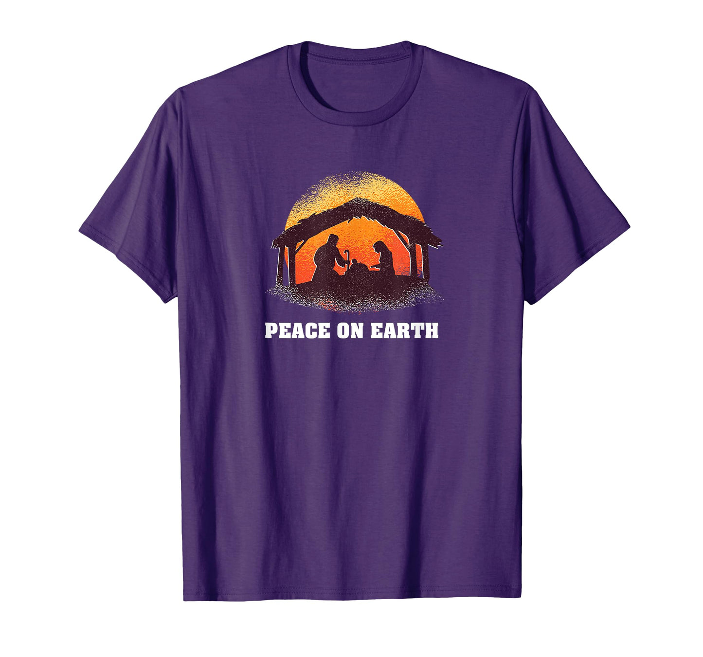 Peace On Earth - Christmas Advent Nativity Scene North Star T-Shirt