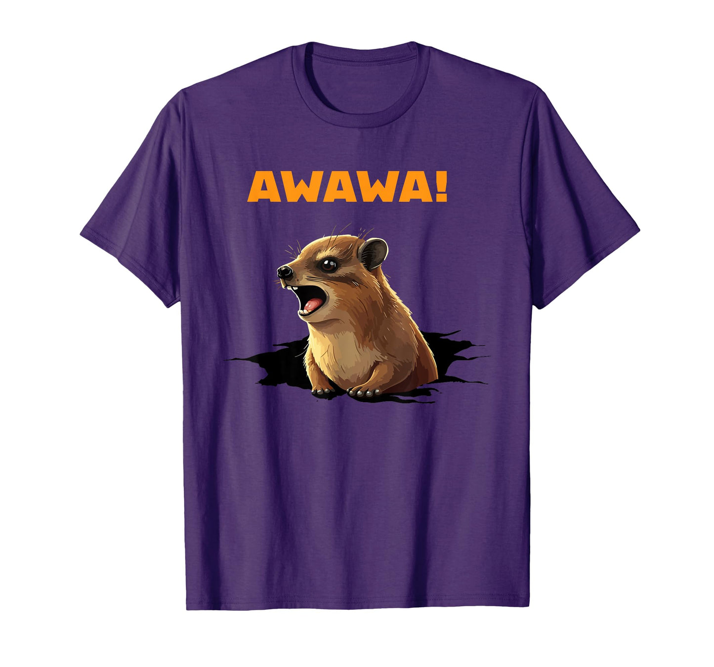 Rock Hyrax Lover Awawa Funny Groundhog Dassi T-Shirt