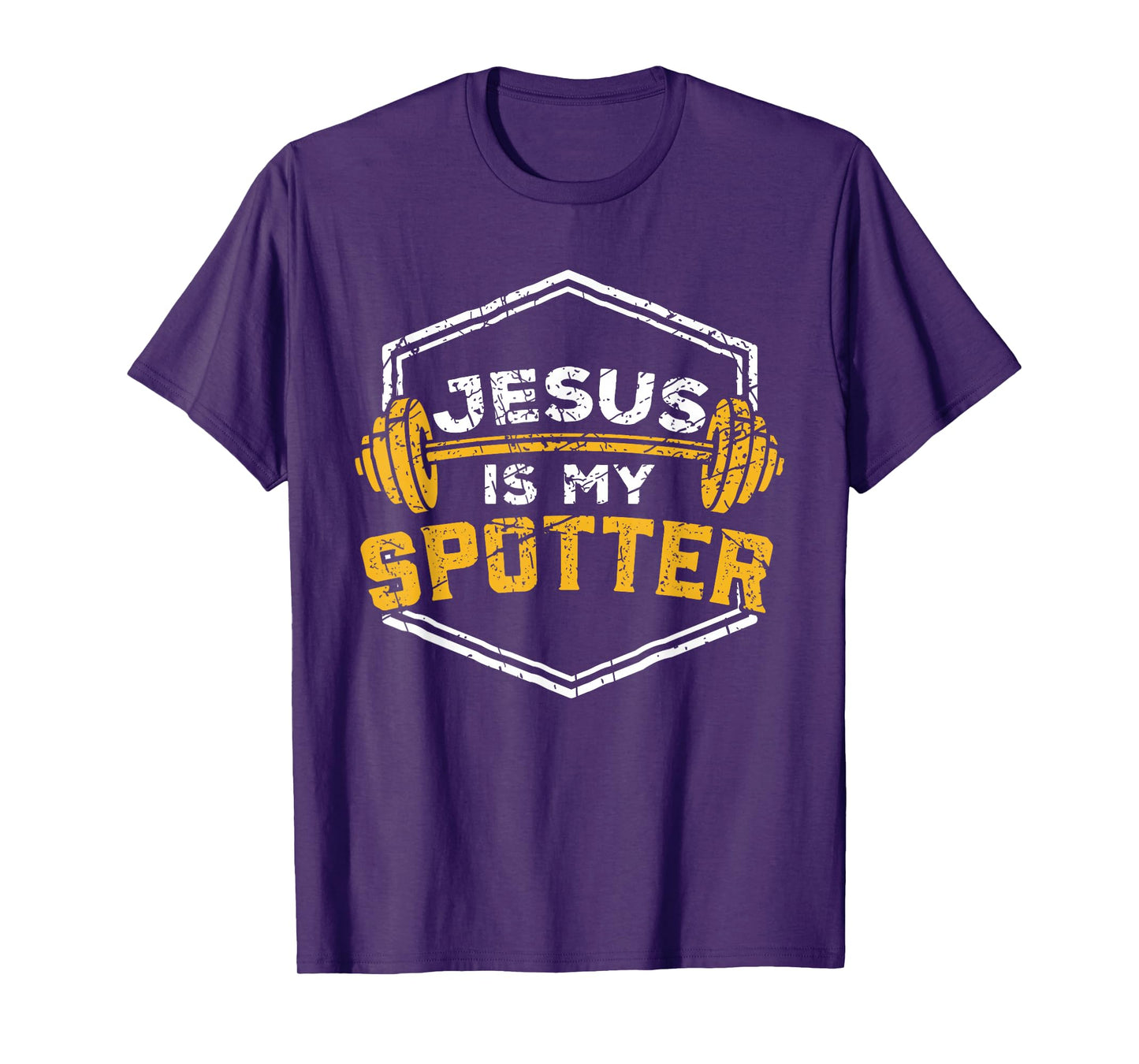 Jesus Workout Shirt Jesus is my Spotter Christian Gym Gift T-Shirt