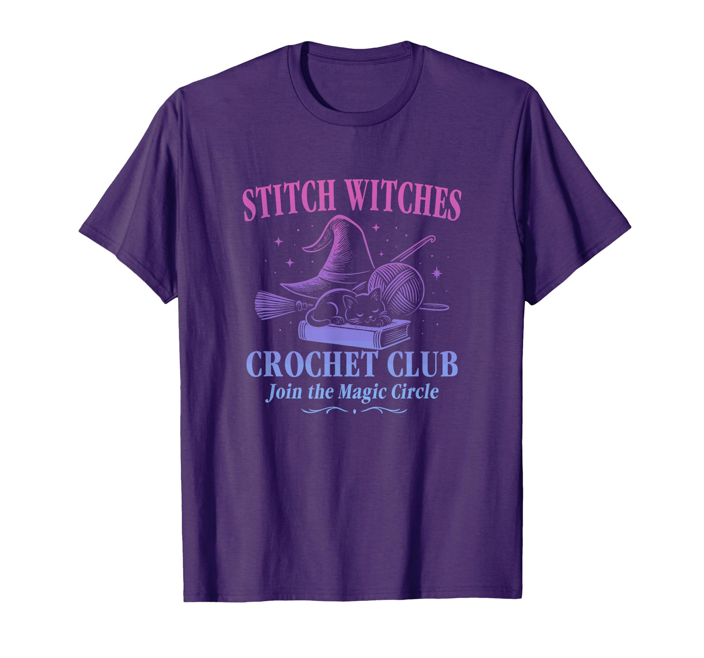 Stitch Witches Crochet Club Join The Magic Circle Design T-Shirt
