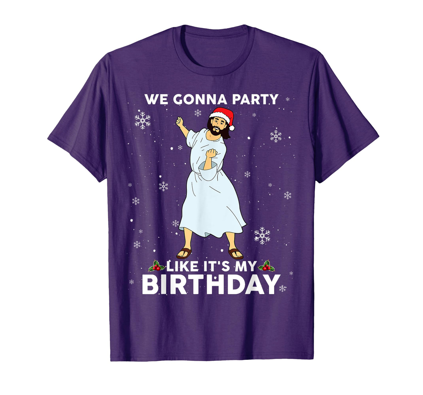 Christmas Jesus Dancing We Gonna Party Like It's My Birthday T-Shirt