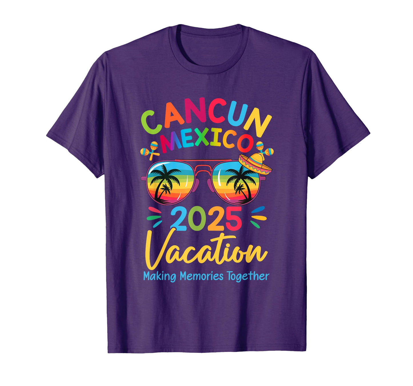 Cancun Mexico Vacation Beach 2025 Trip Squad Family Matching T-Shirt