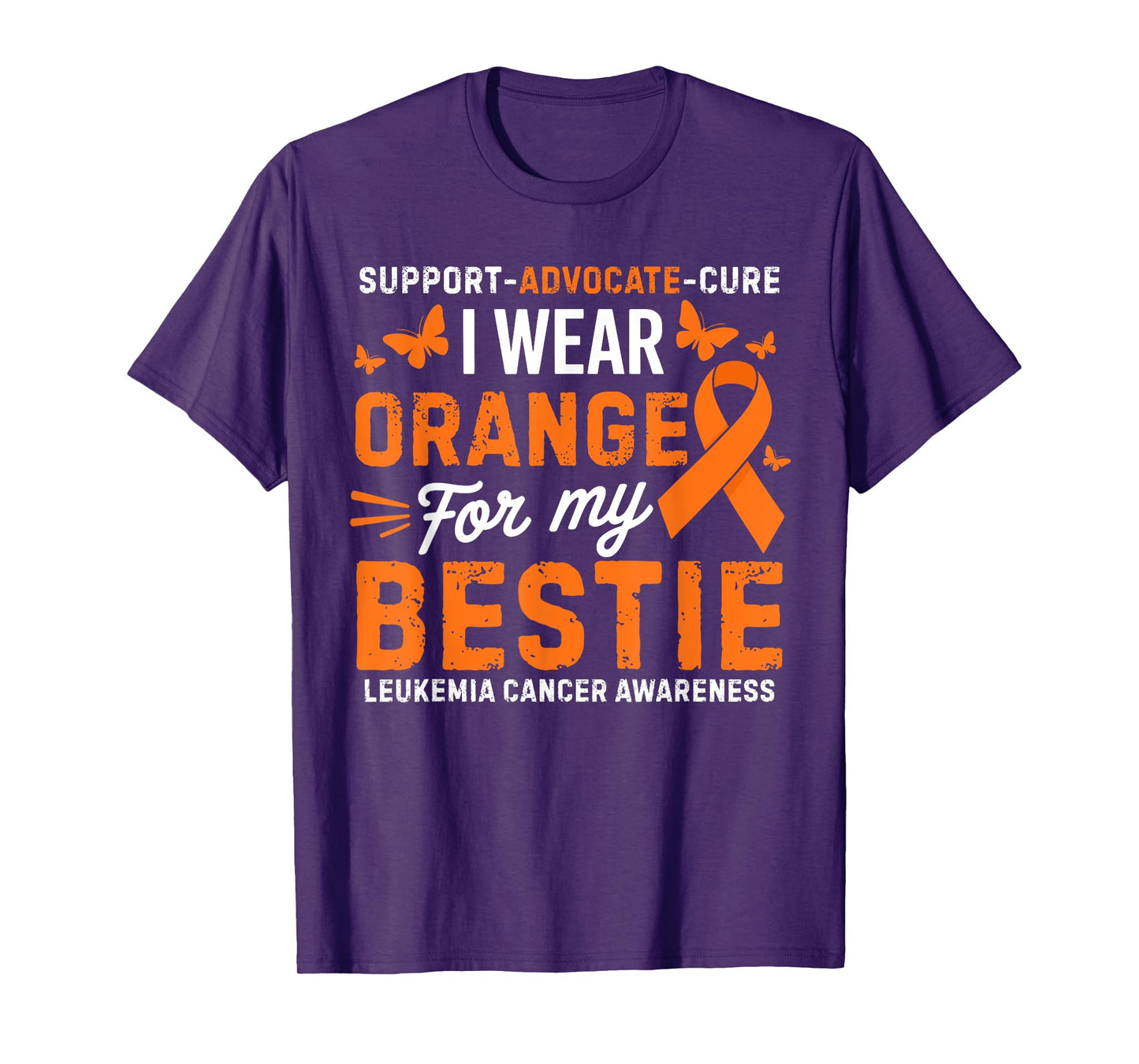 I Wear Orange for Bestie Leukemia Cancer Awareness T-Shirt