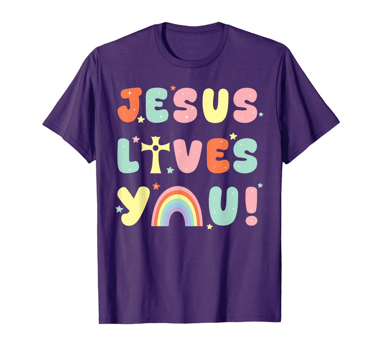 Jesus Loves You Christian Faith Groovy T-Shirt