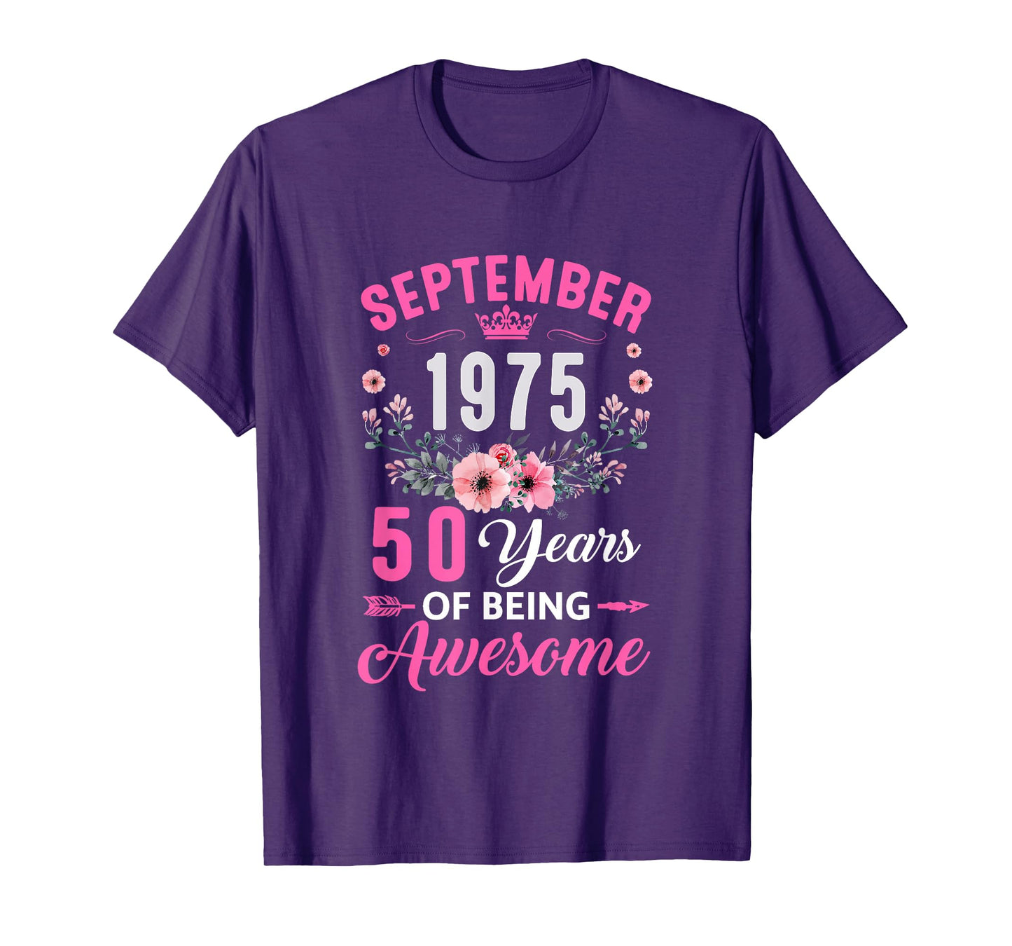 Awesome Since 1975 50 Years Old September 50Th Birthday T-Shirt