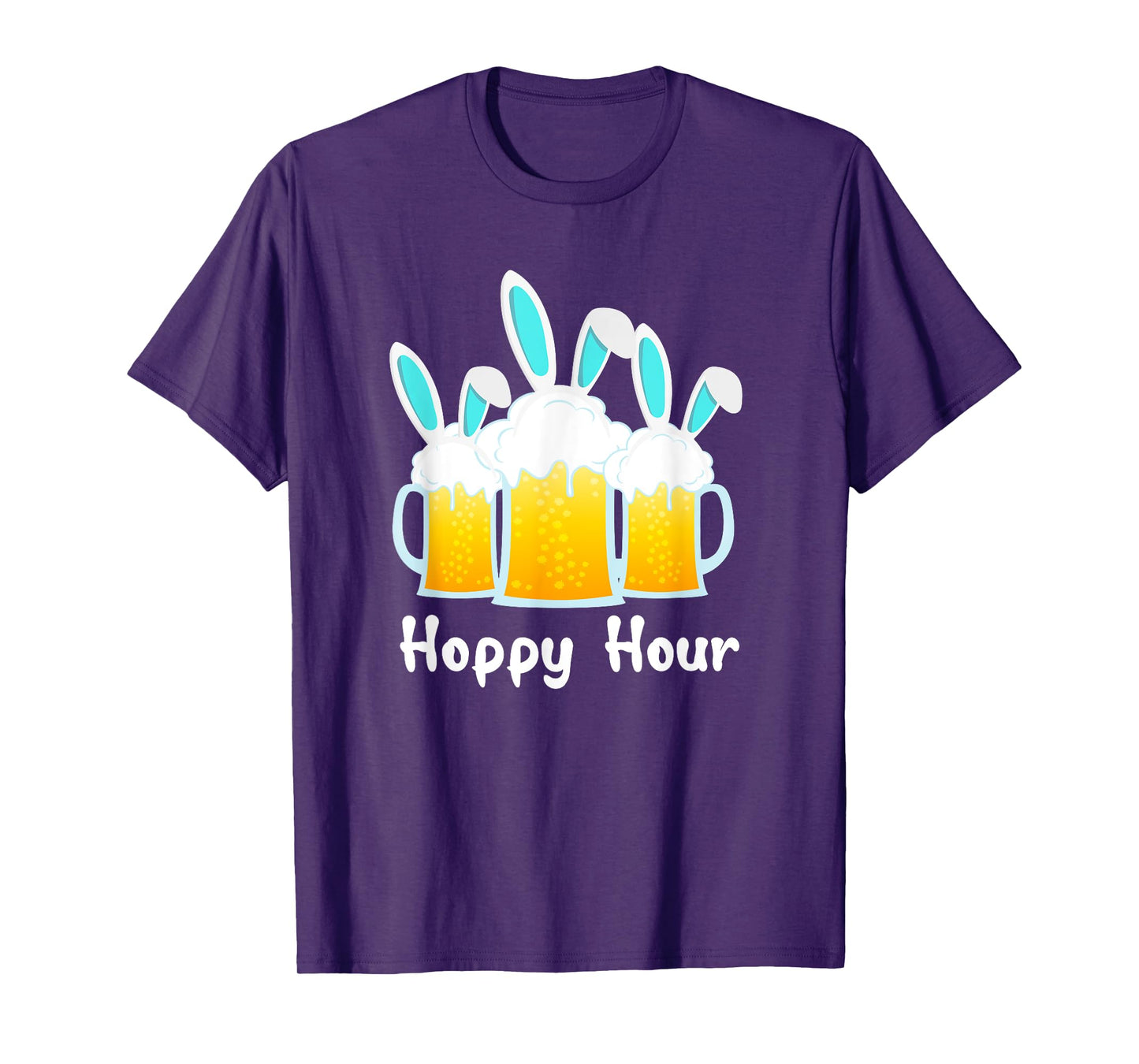 Punny Easter Shirt Happy Bunny Beer Drinking Top Men Women T-Shirt