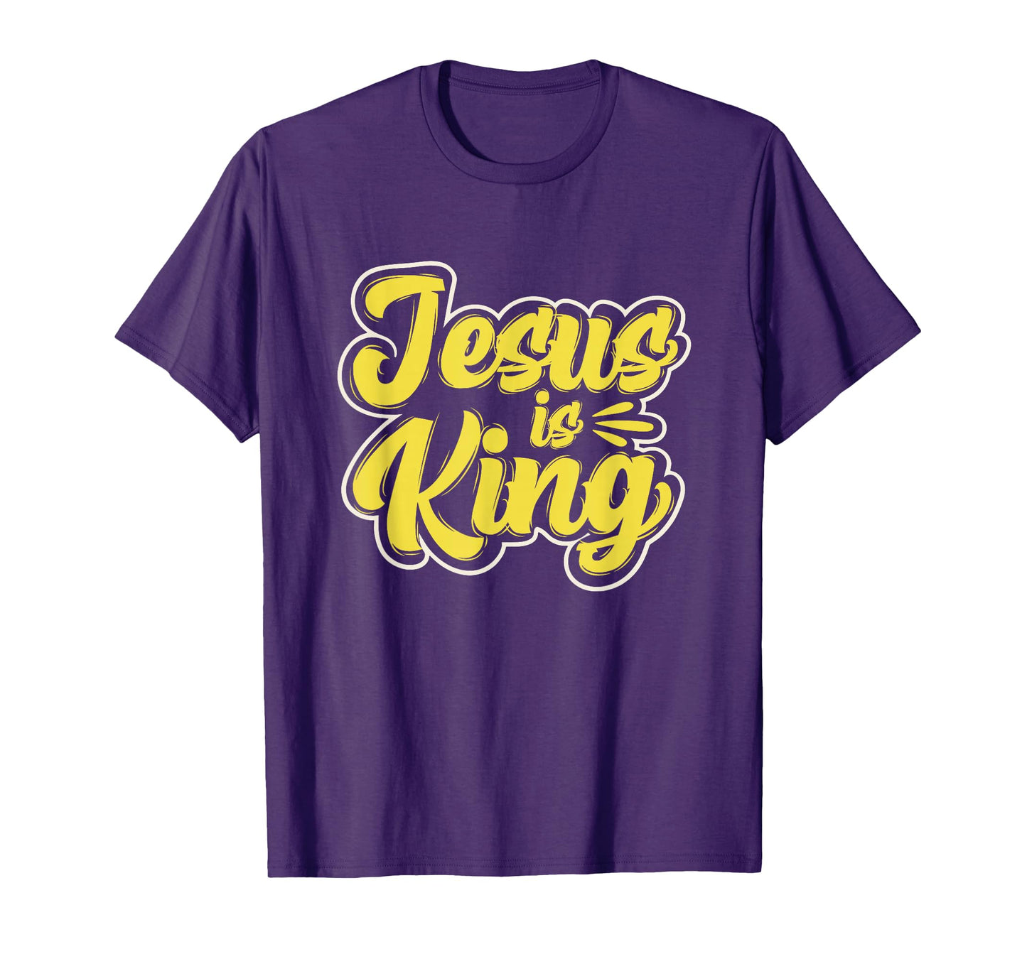 Jesus is King Christian Cross God Faith Bible Religious Pray T-Shirt