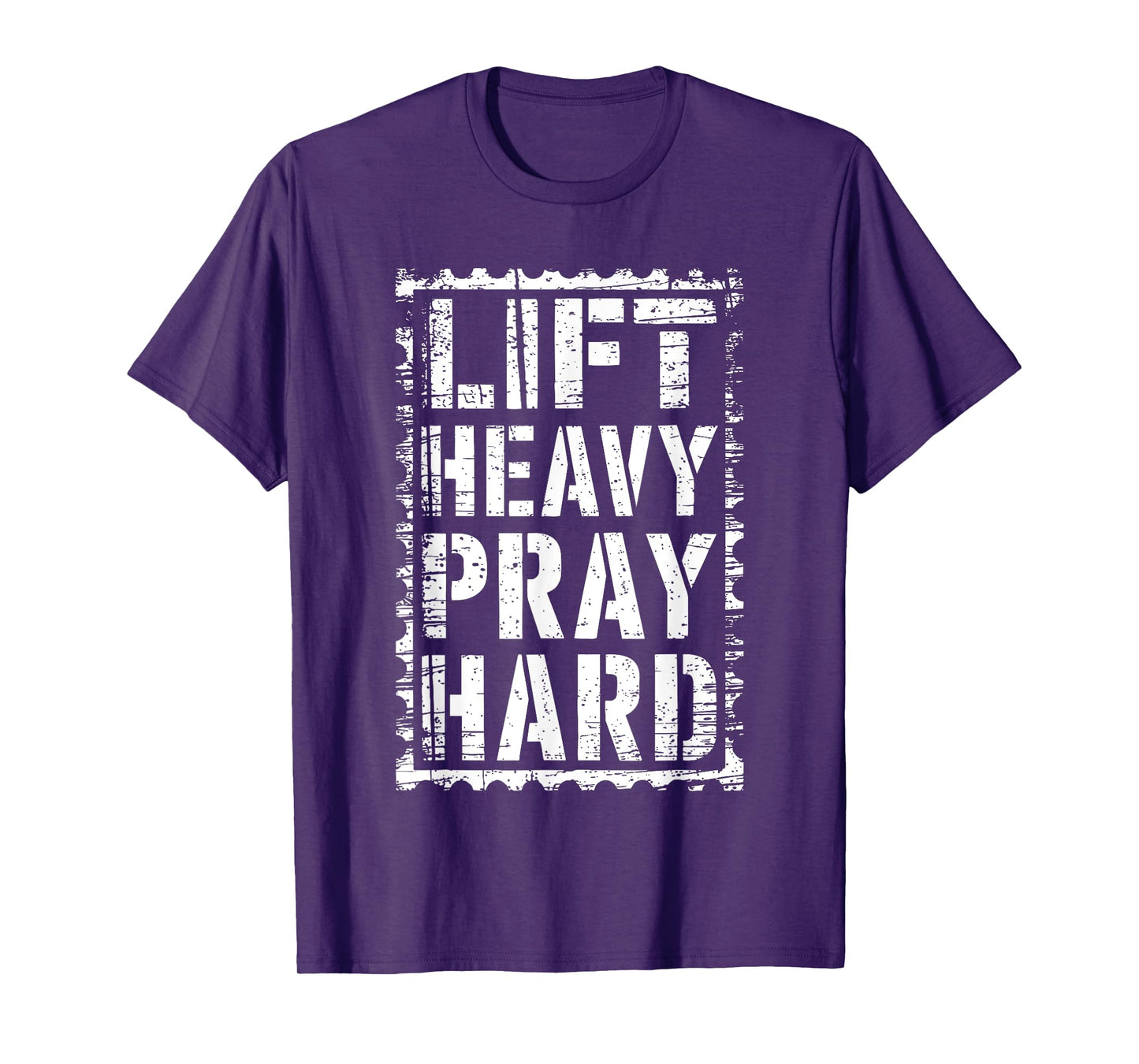 Lift Heavy Pray Hard Shirt Men Women Christian Gym Workout T-Shirt