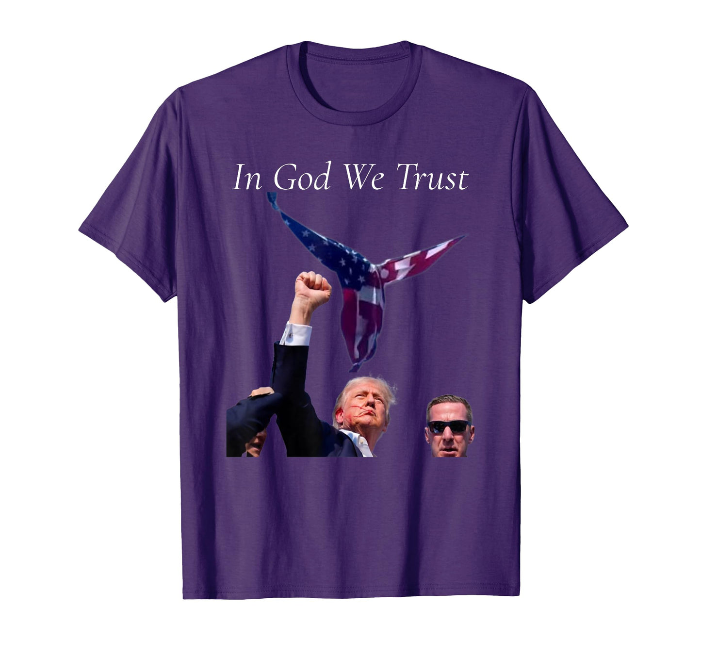 Trump Angel Flag "In God We Trust" T-Shirt