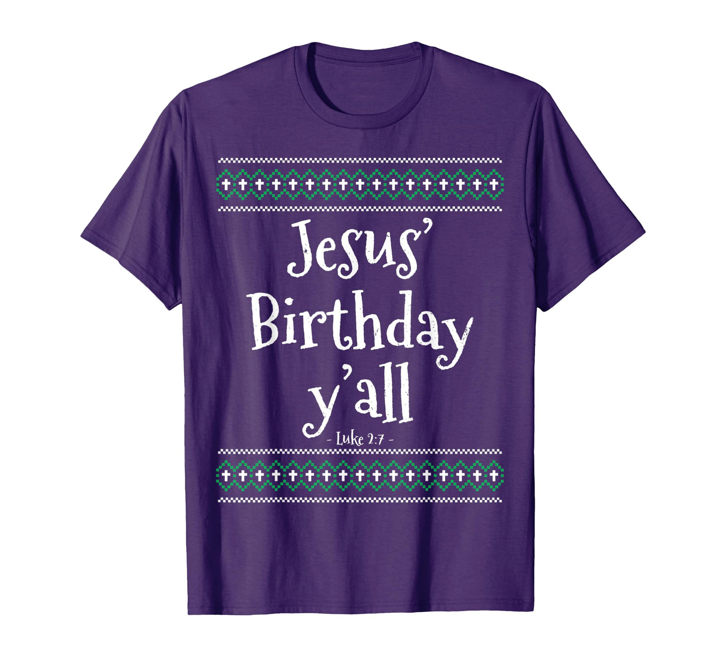 Christmas Ugly Sweater Shirt Jesus Birthday Y'all T-Shirt