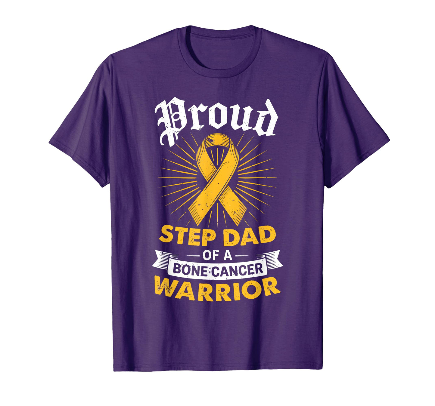 Proud Step Dad of a Bone Cancer Warrior Step Child Awareness T-Shirt