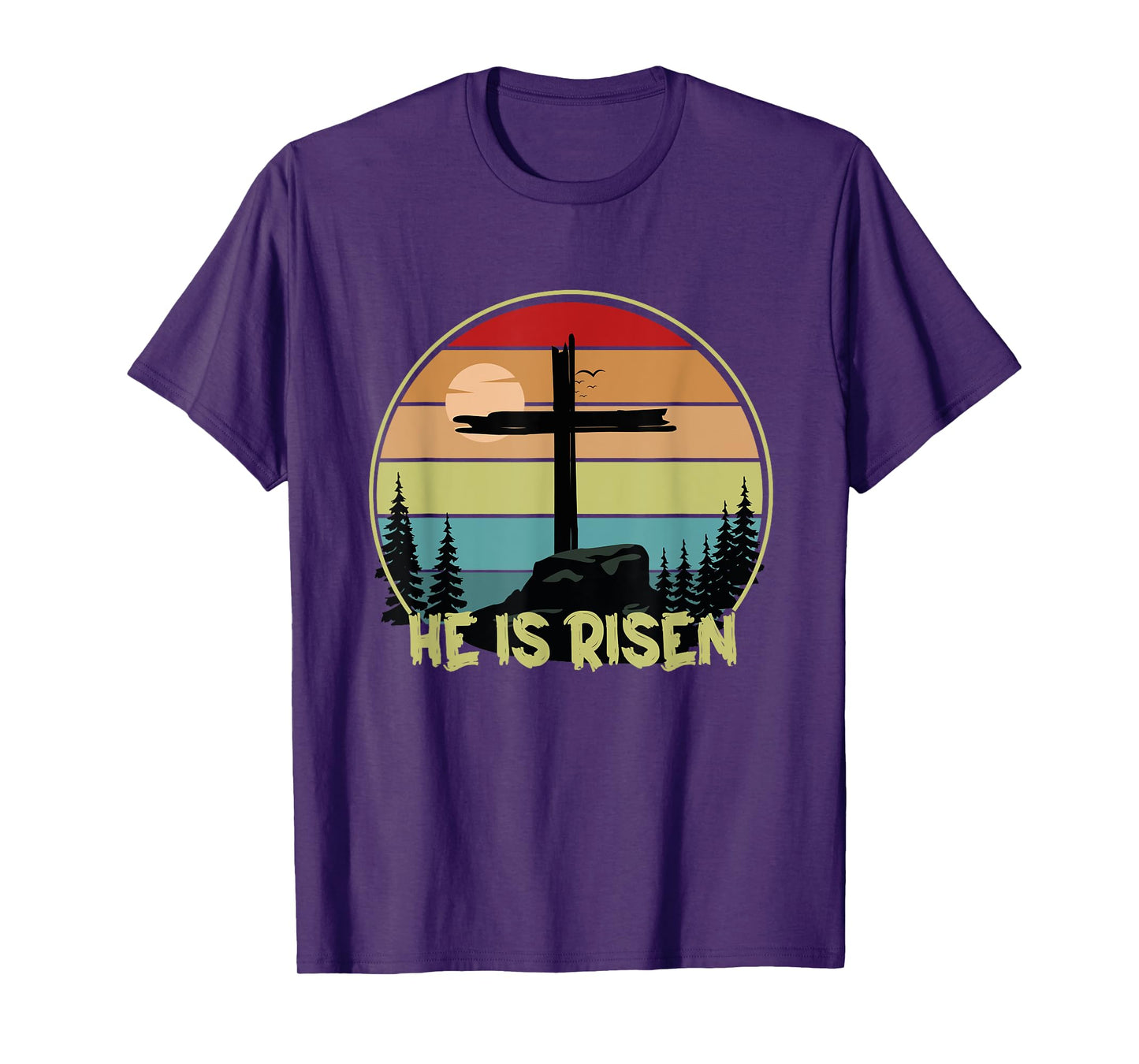 He is Risen Retro Vintage Happy Easter T-Shirt
