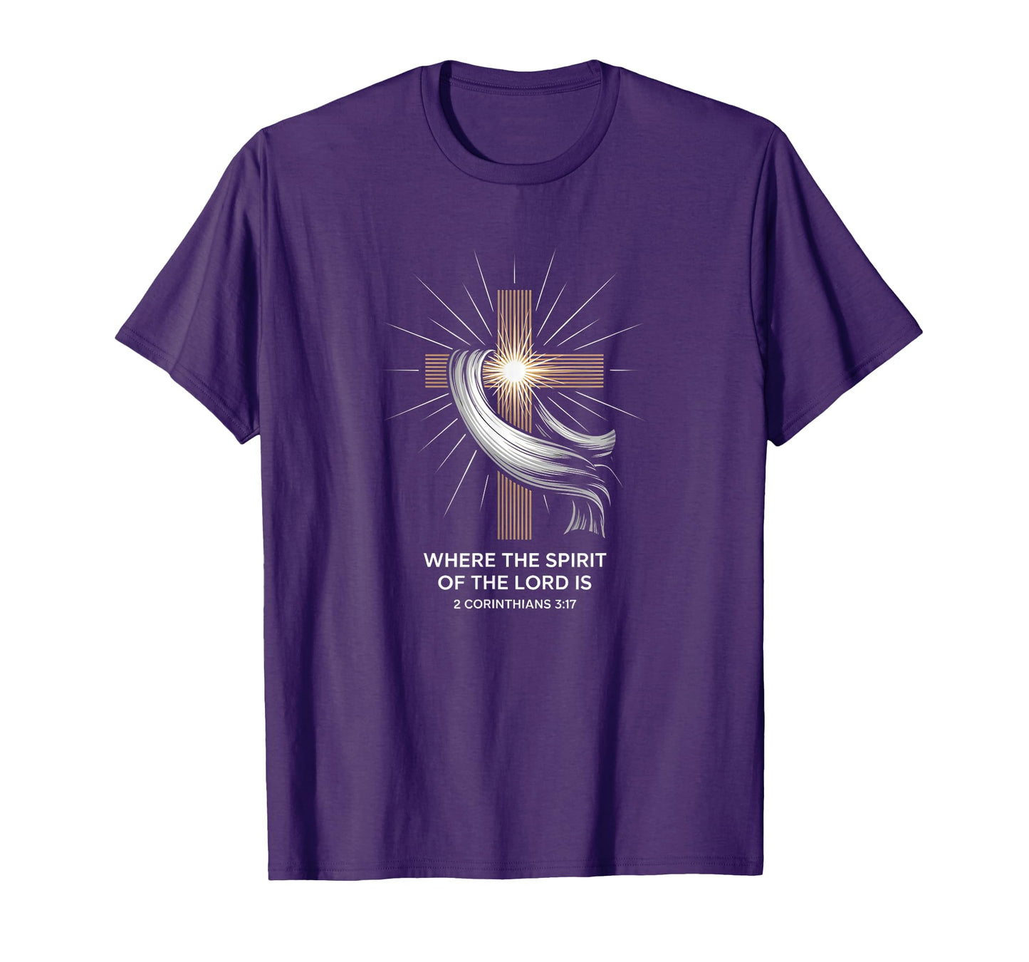Spirit of The Lord Cross 2 Corinthians 3:17 Freedom T-Shirt