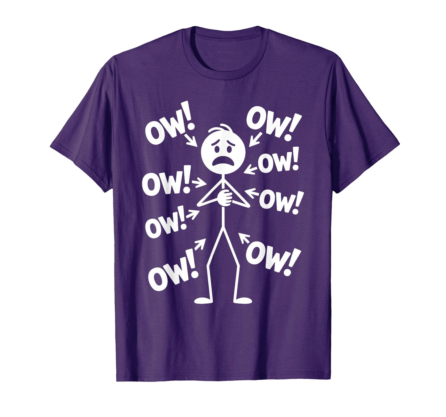 Funny Ow Ow Ow Ow Stick Figure Character T-Shirt