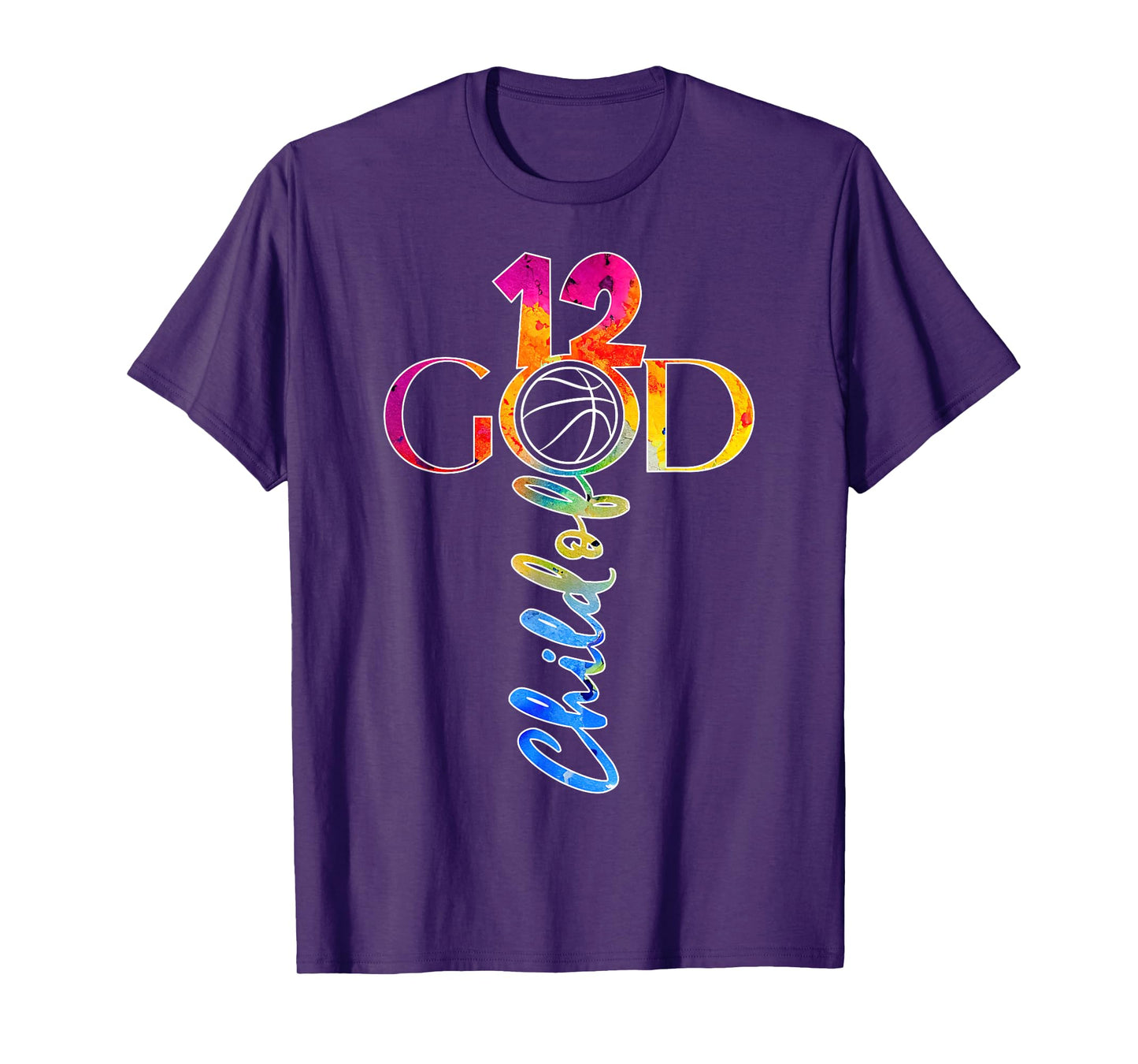 JESUS 12 YEARS CHILD OF GOD BASKETBALL 12TH BIRTHDAY T-Shirt