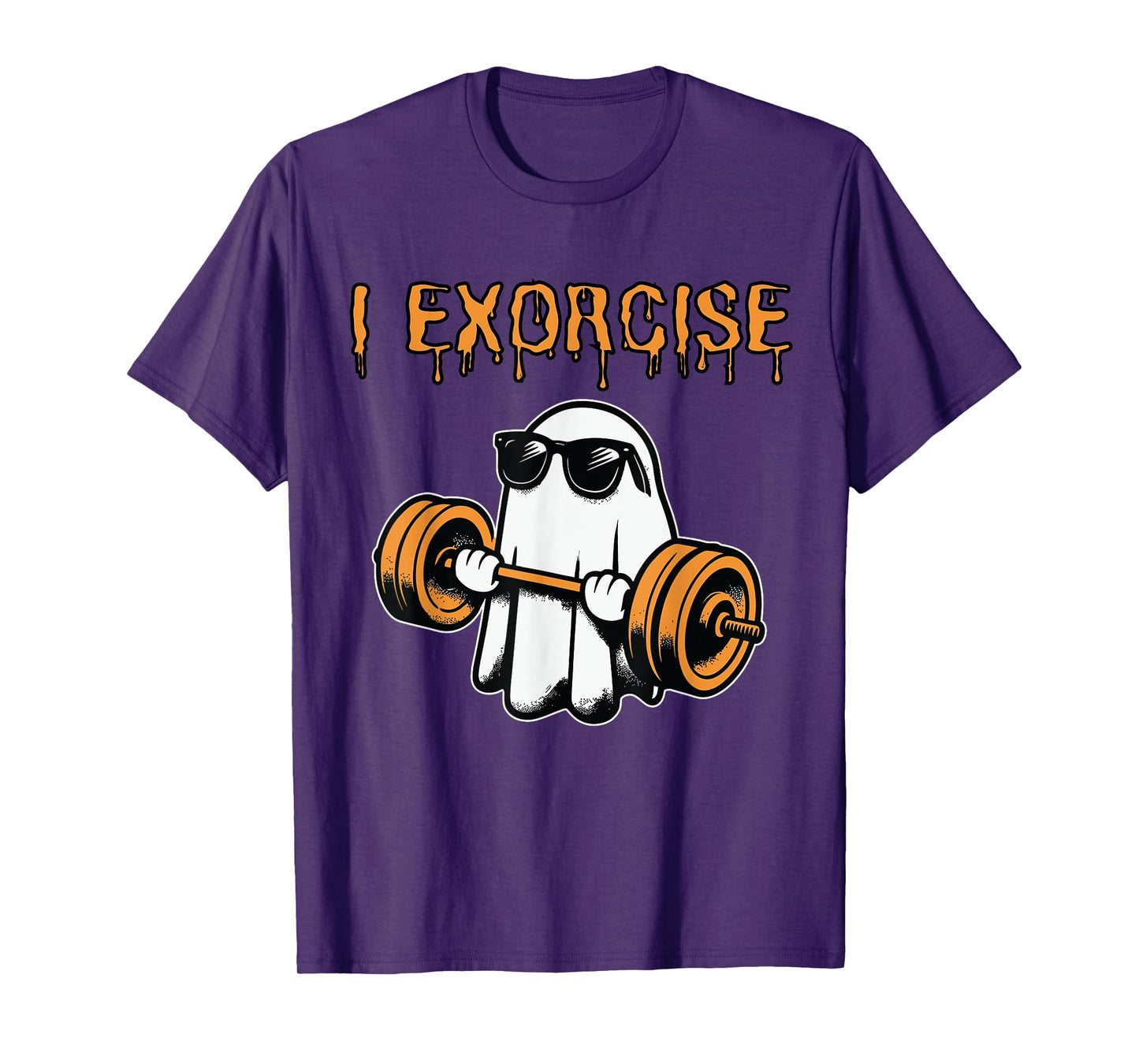 ghost I exorcise funny gym exercise workout spooky Halloween T-Shirt