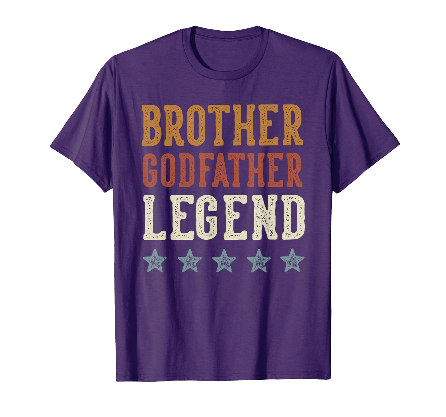 Brother Godfather Legend Classic Retro Distressed Lettering T-Shirt