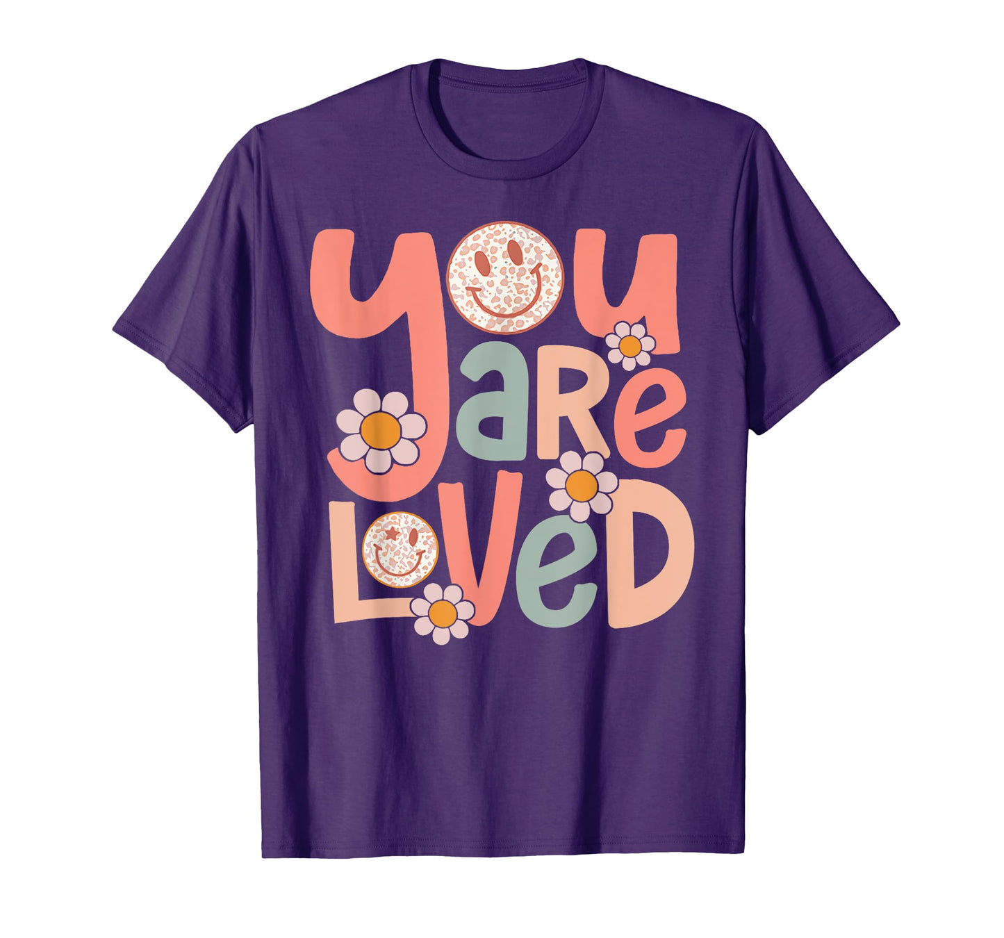 Retro You Are Loved Motivational Inspiration Positive Vibes T-Shirt