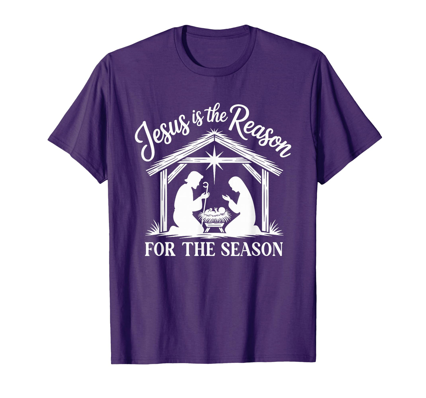 Jesus is The Reason Nativity Christmas Design T-Shirt