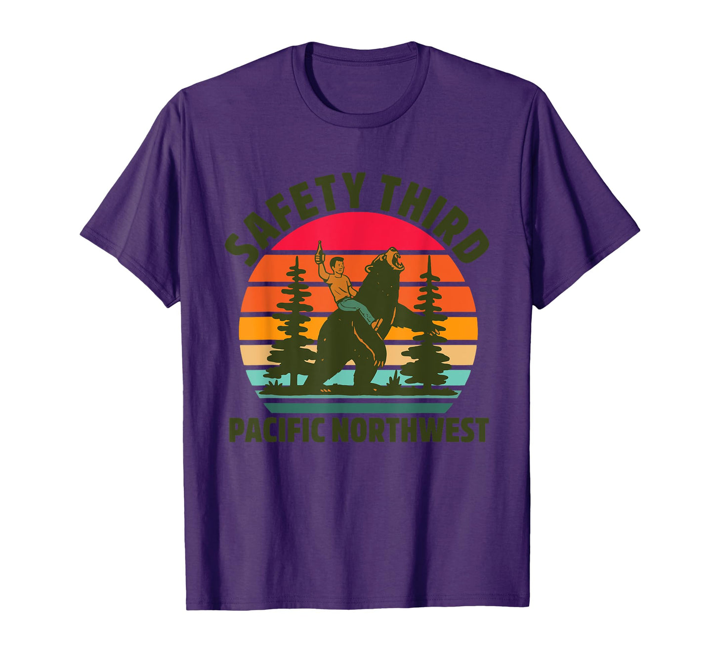 Safety Third Pacific Northwest Vintage Design T-Shirt