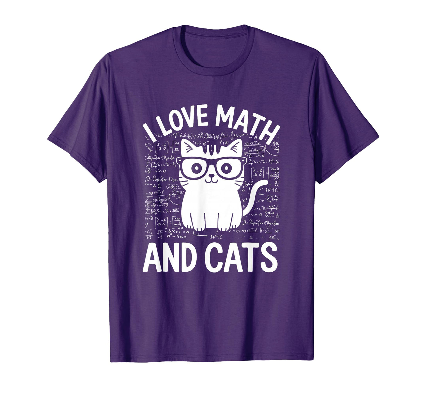 Funny Math And Cats Apparel for Teachers Students Cat Lovers T-Shirt