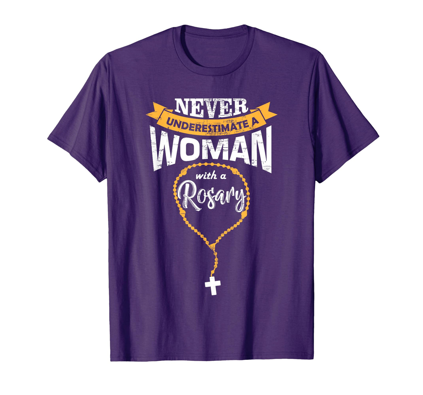Cute Never Underestimate A Woman With A Rosary Christian T-Shirt
