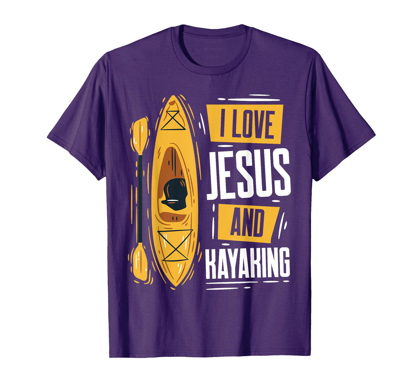 Kayaking Lover Christian Protestant Religion Faith Jesus T-Shirt