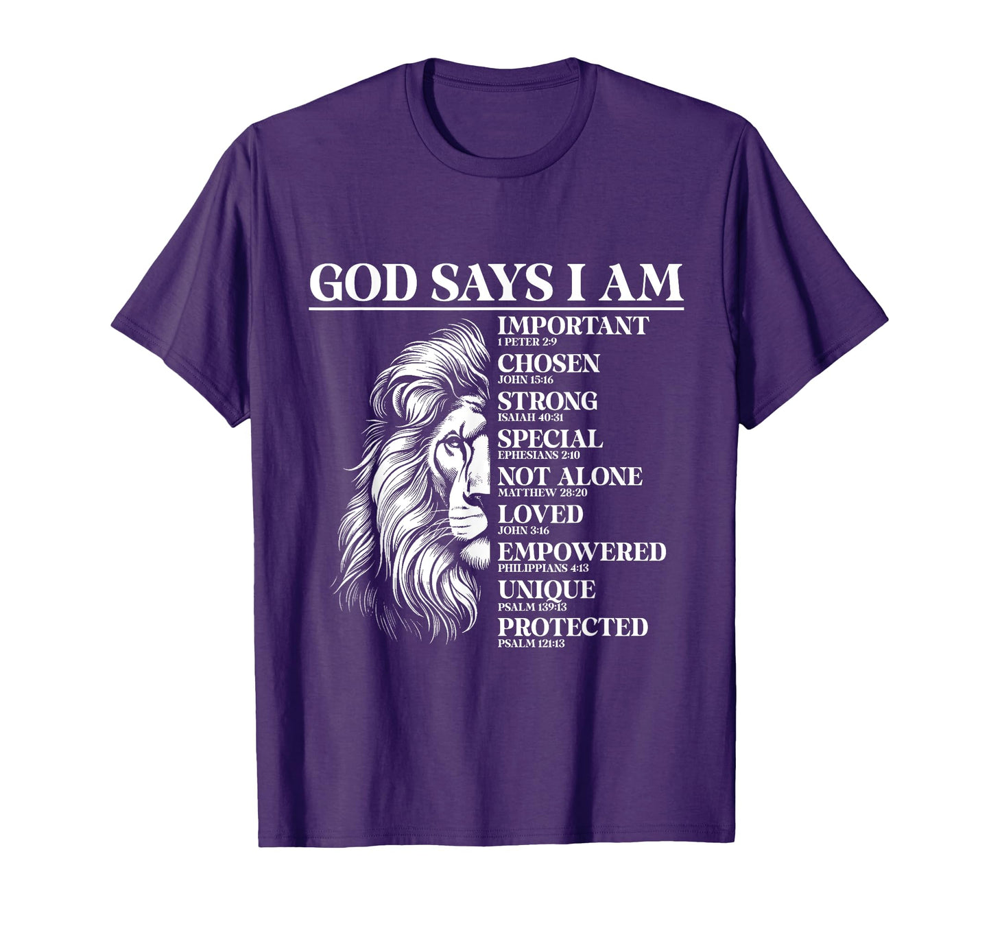 Faith Religious Lion God Says I Am Important T-Shirt