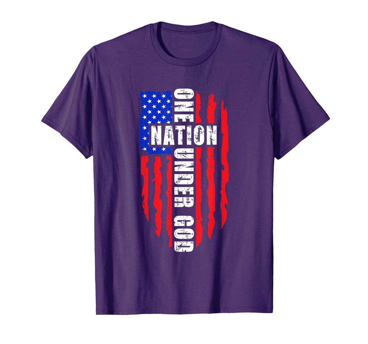 One Nation Under God Jesus Blessed American Flag T-Shirt