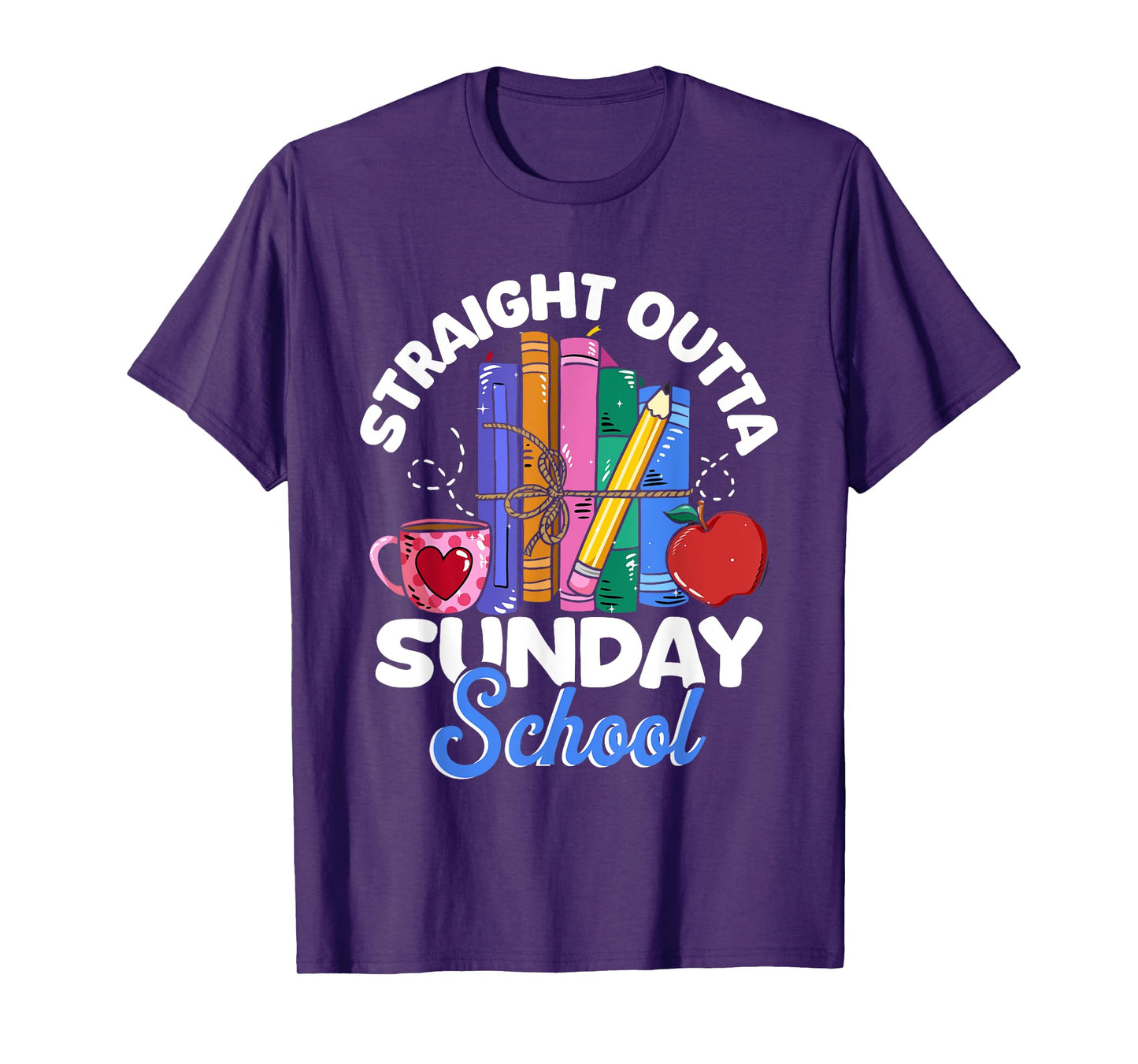 Straight Outta Sunday School Christian Teacher T-Shirt