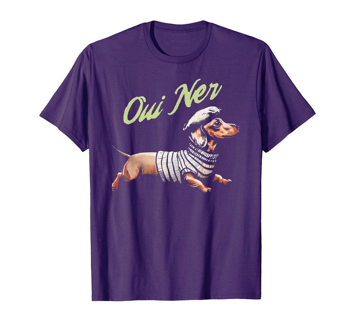 Oui Ner Funny Dachshund Wiener Dog French Humor T-Shirt