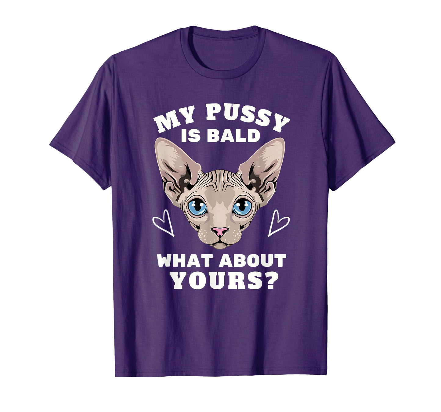 My Pussy Is Bald Adult Humor Funny Dirty Pun Joke T-Shirt