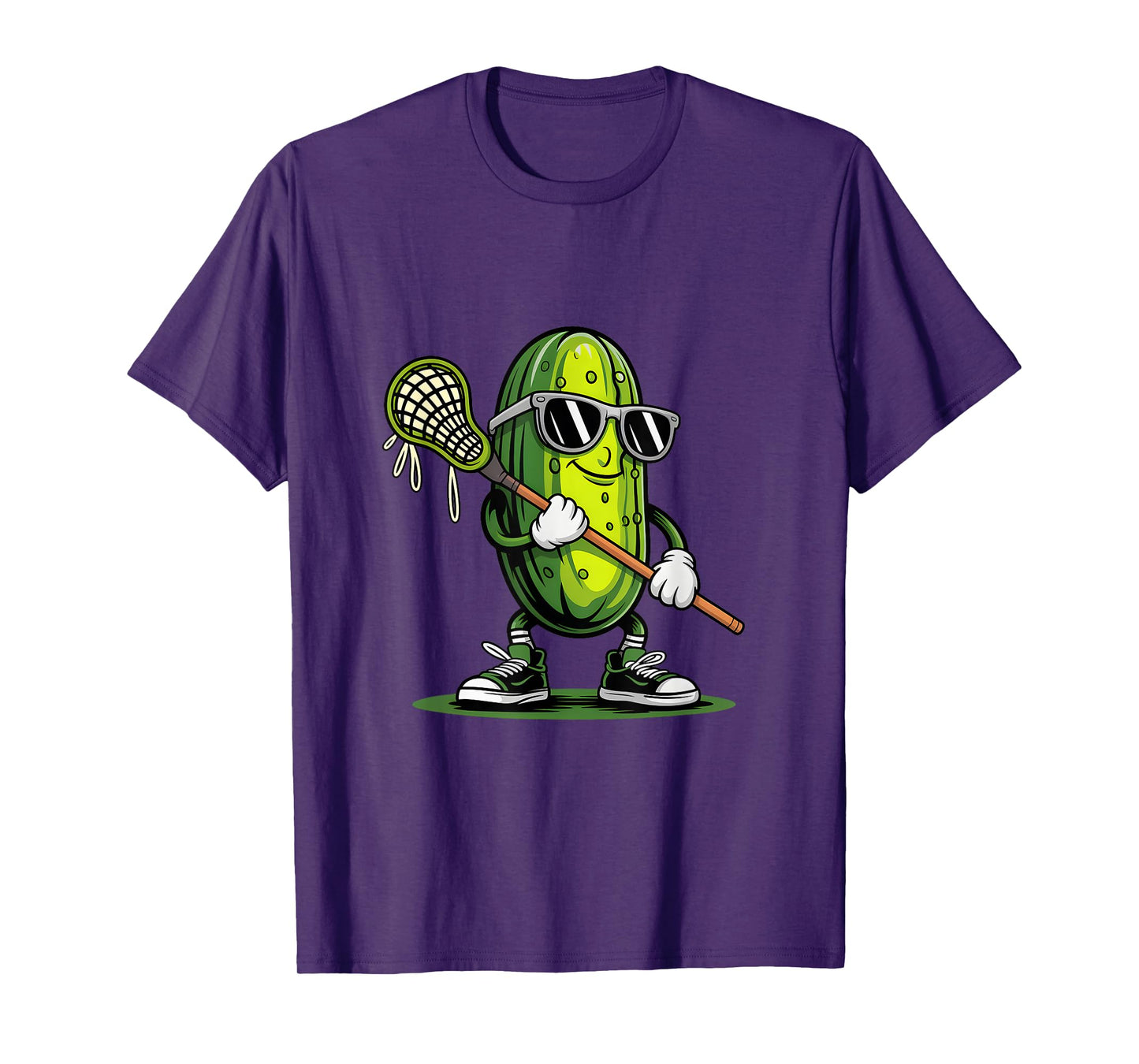 Pickle Playing Lacrosse Funny Sports For Boys Men Women T-Shirt