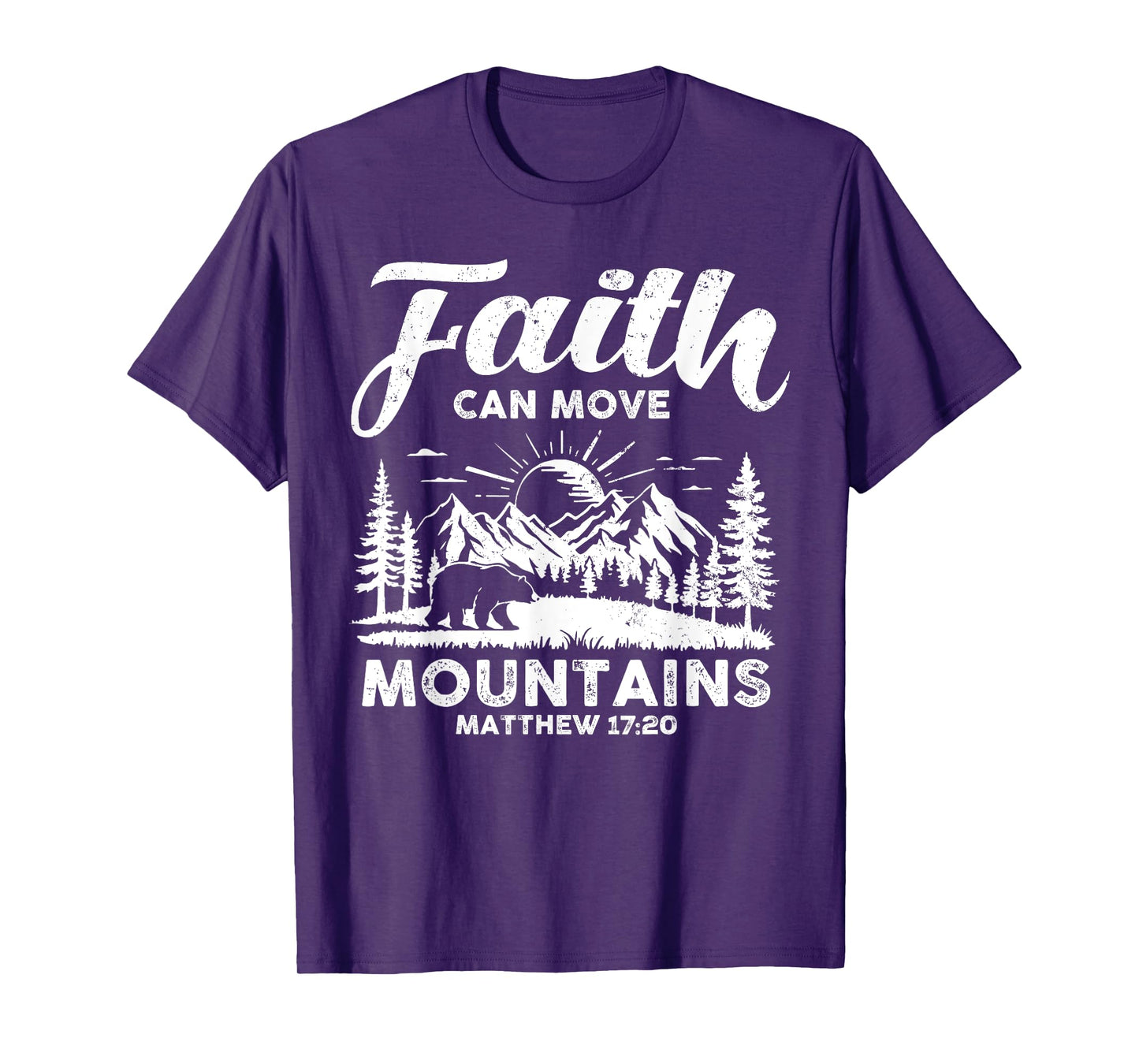 Faith Can Move Mountains Christian Spirit God Bible Verse T-Shirt