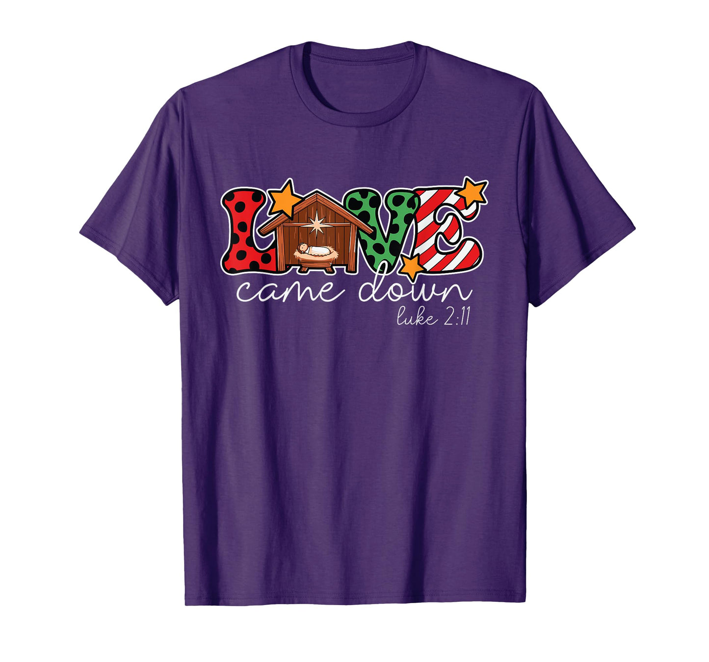 Celebrate Joyful Christian Christmas Bible, Love Came Down T-Shirt