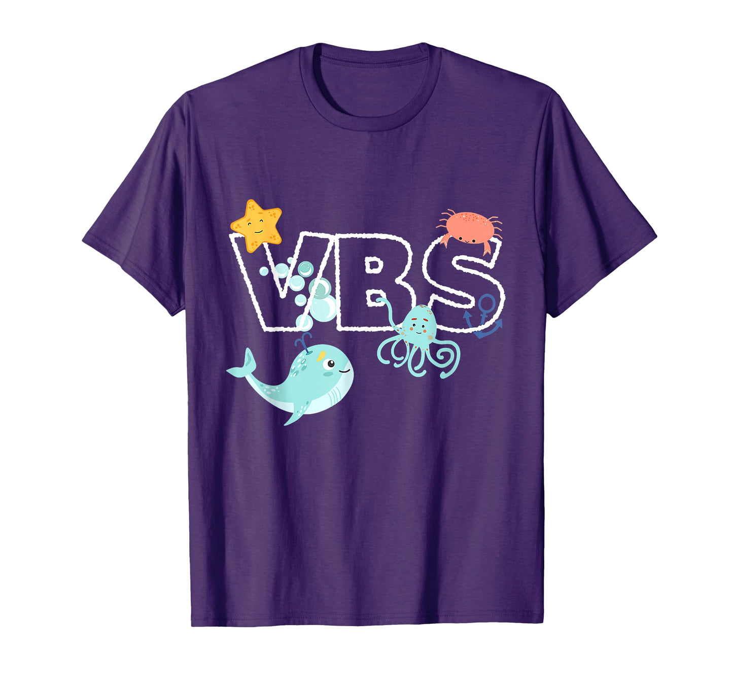 VBS Crew Summer Vacation Bible School Funny Ocean Animal T-Shirt for Men Women Girls Kids