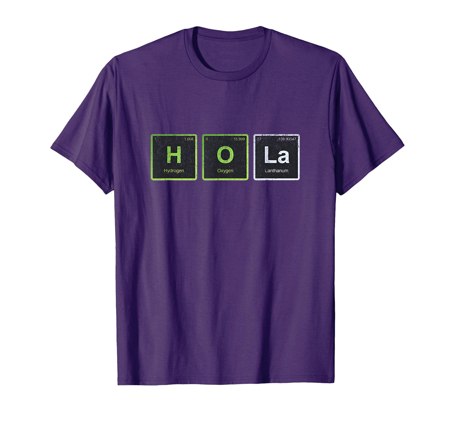Hola Spanish Hi Hello Chemical Element Funny T-Shirt