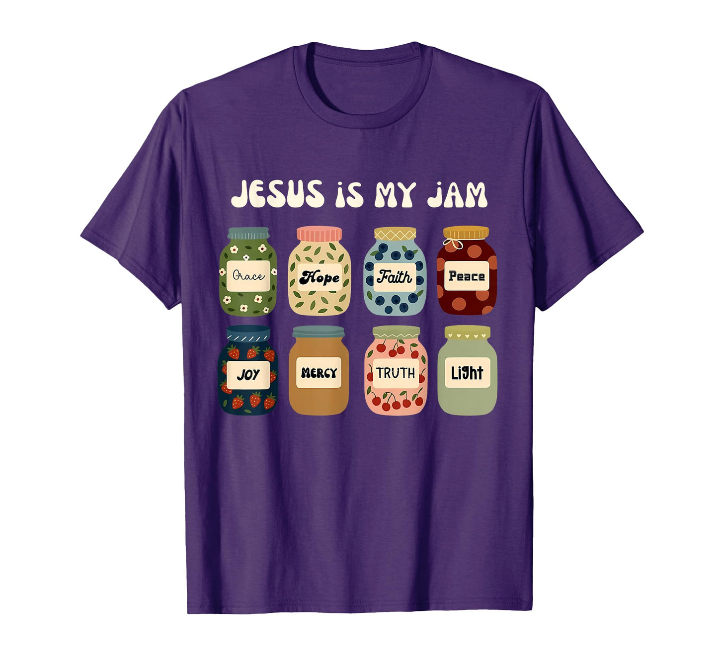 Jesus Is My Jam Christian Faith Religious Bible Verse Art T-Shirt