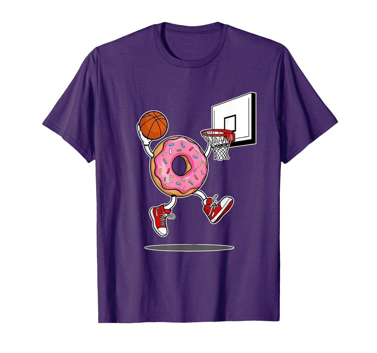 Donut Dunking Basketball Funny Food Sports design T-Shirt