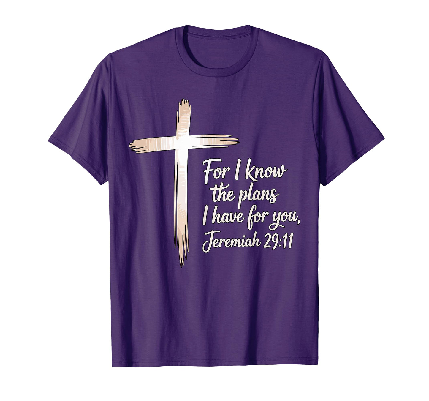 Jeremiah 29-11 Bible Verse Christian Cross Faith T-Shirt