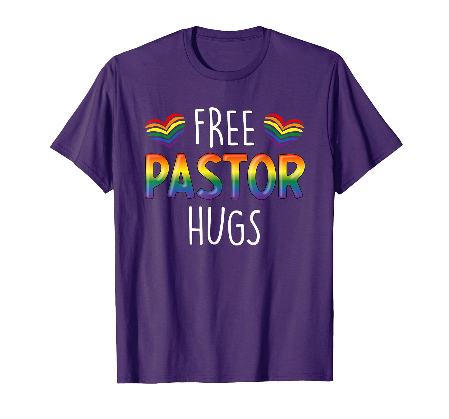 Free Pastor Hugs Christian Pastor Gay Christian Pride Month T-Shirt