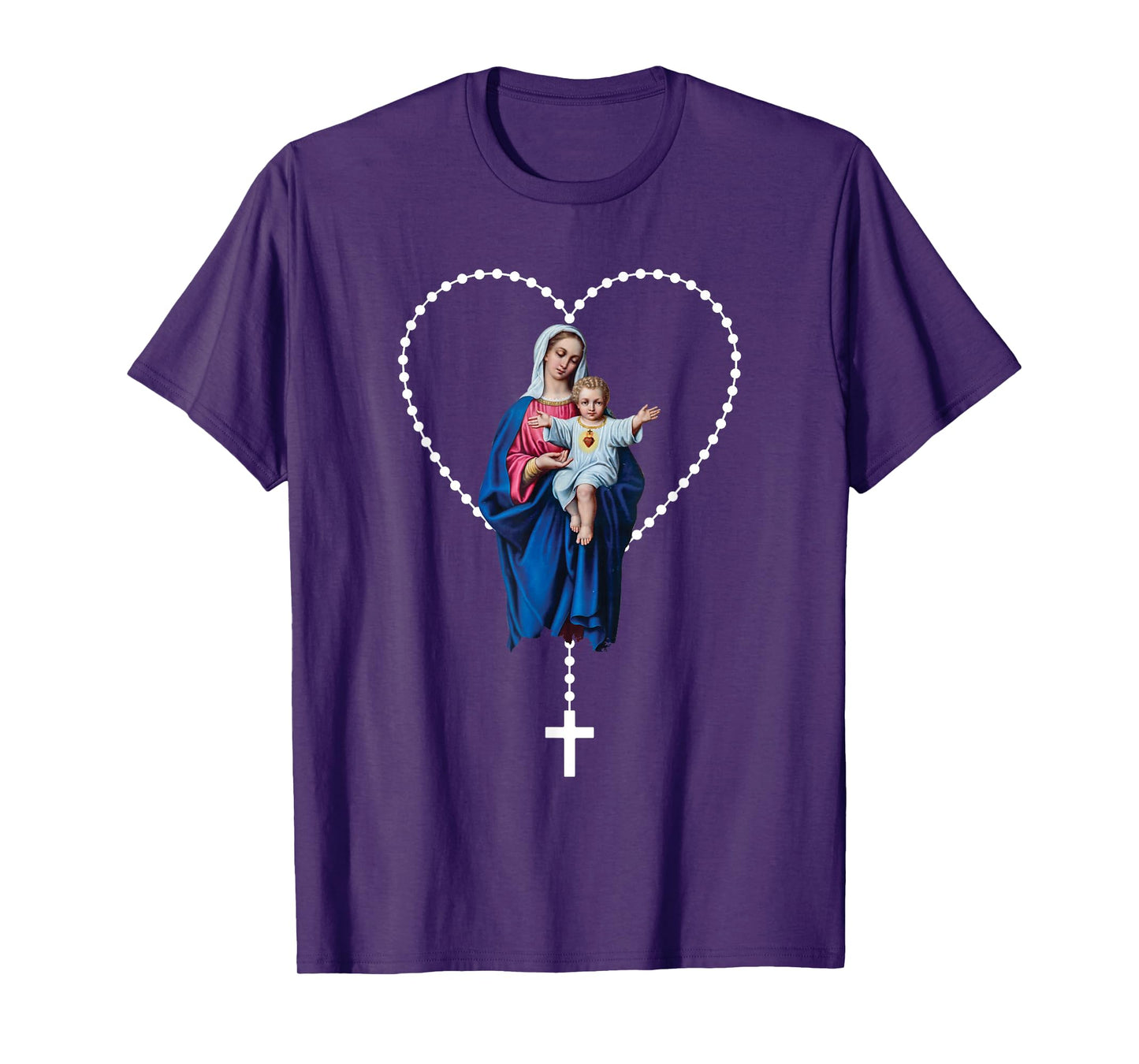 Holy Rosary Mama Mary Jesus T-Shirt