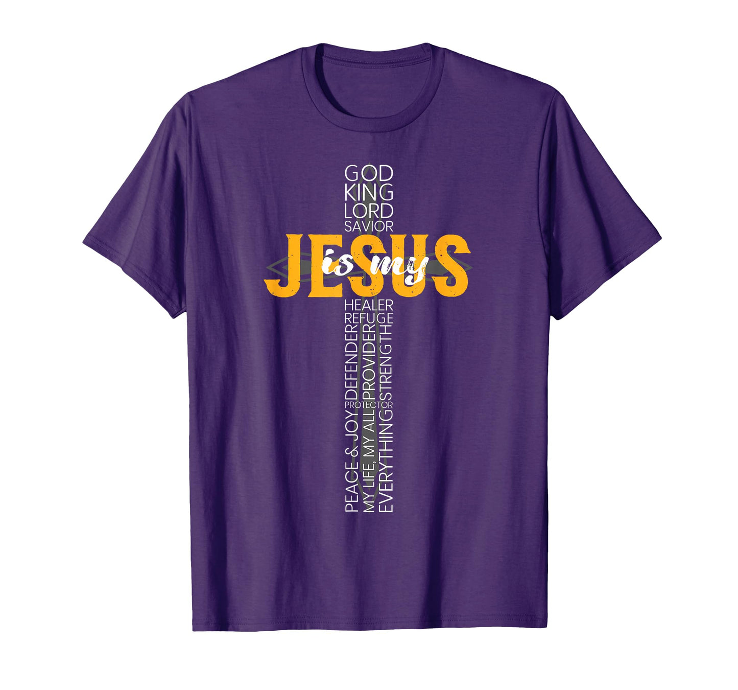 God Jesus is My King Lord Savior Cross Religious Christian T-Shirt