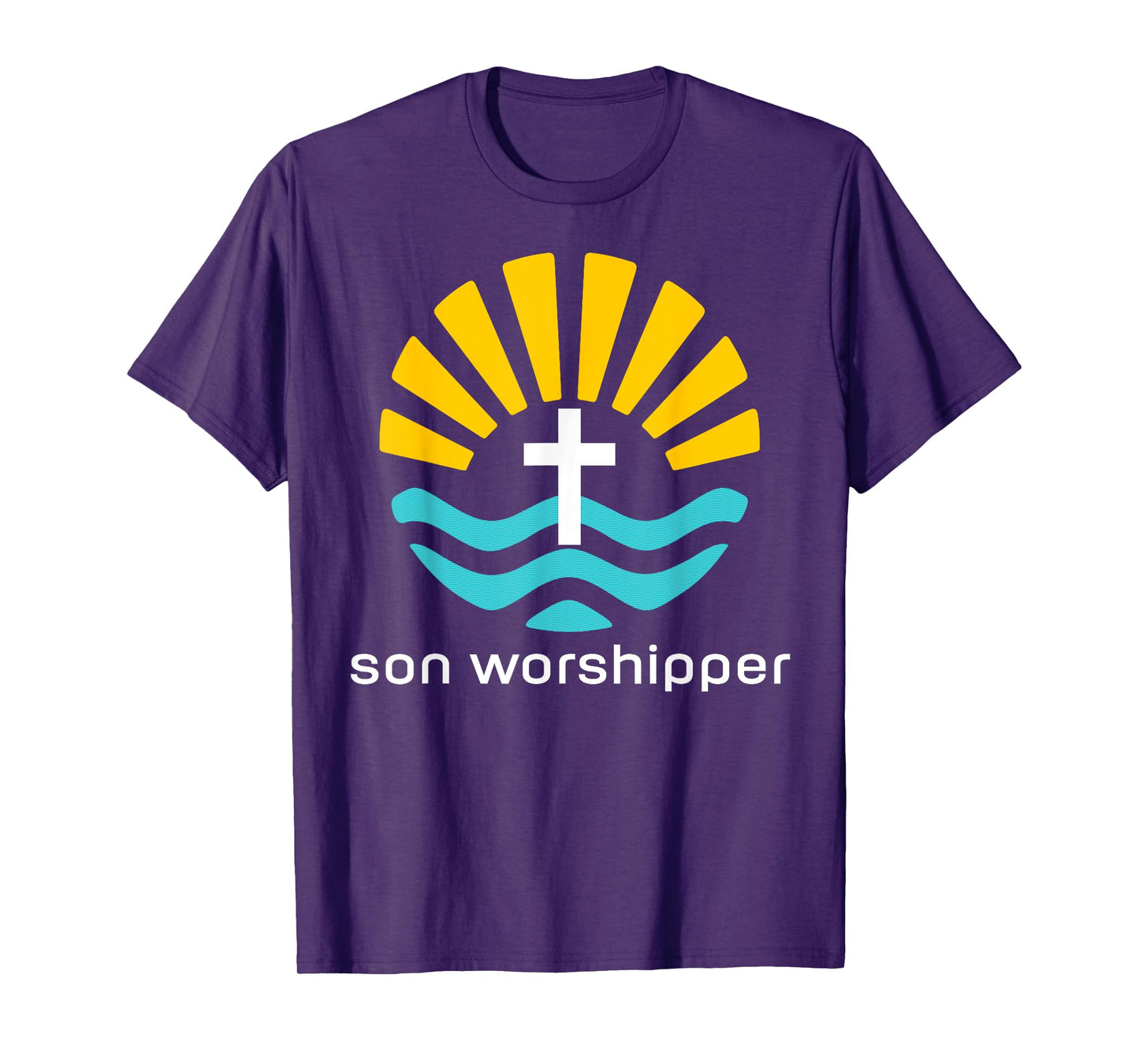 Son Worshipper Surfing Catholic Jesus Calling Beach Sun Fun T-Shirt for Men Women Kids