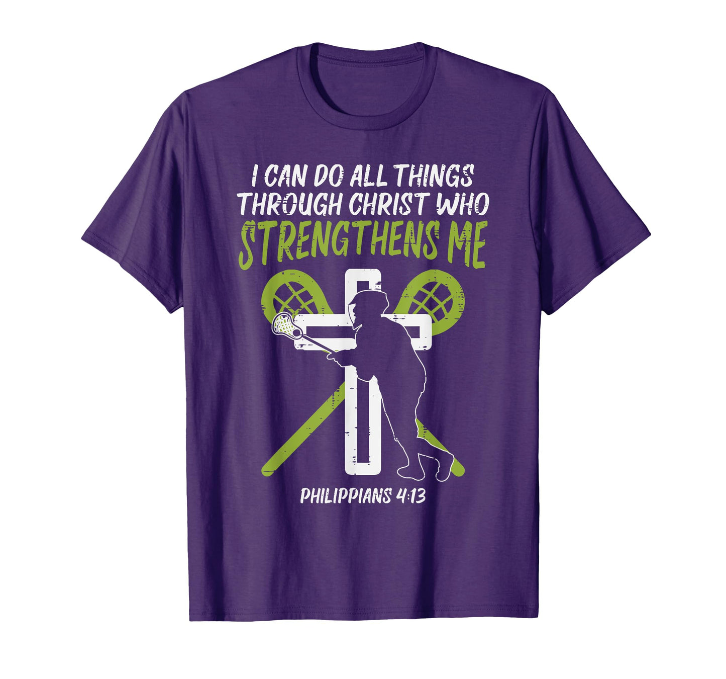 Can Do All Things Christ Lacrosse Religious Lax Christian T-Shirt