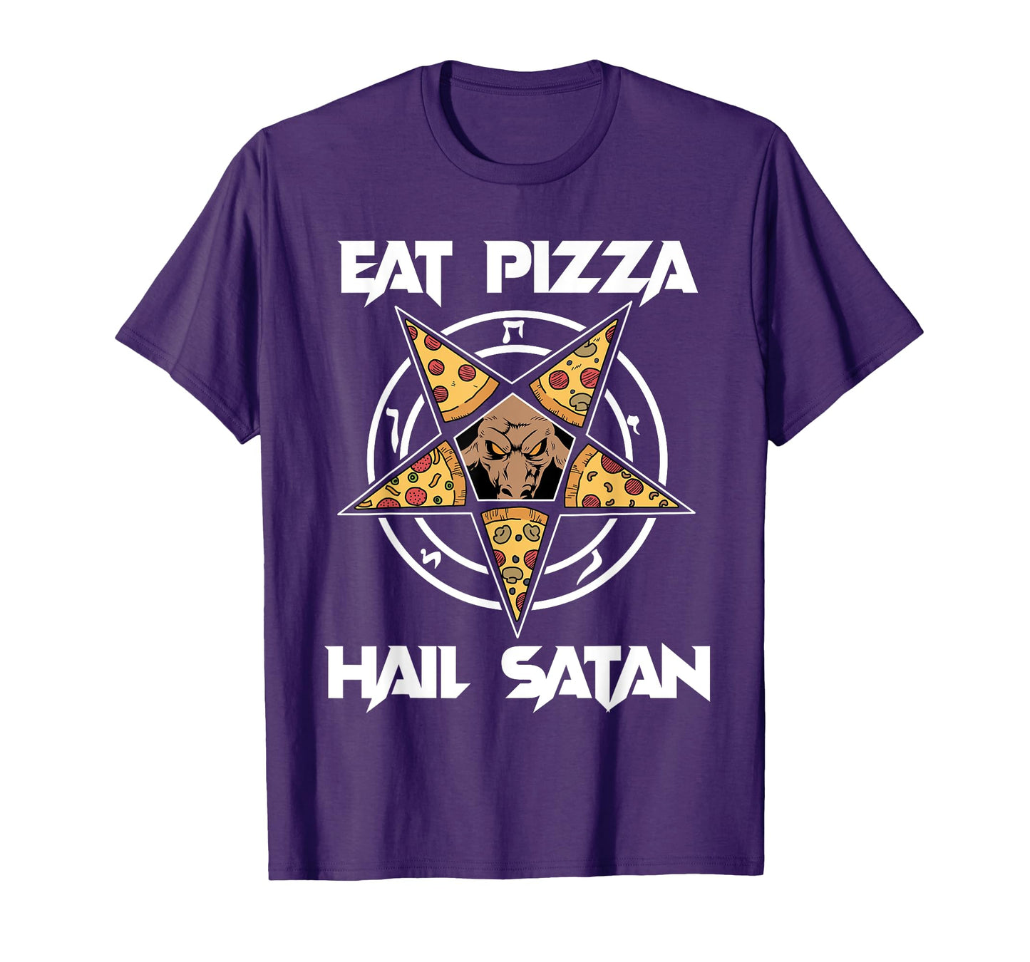 Baphomet Shirt Women Pentagram Tshirt Eat Pizza Hail Satan T-Shirt