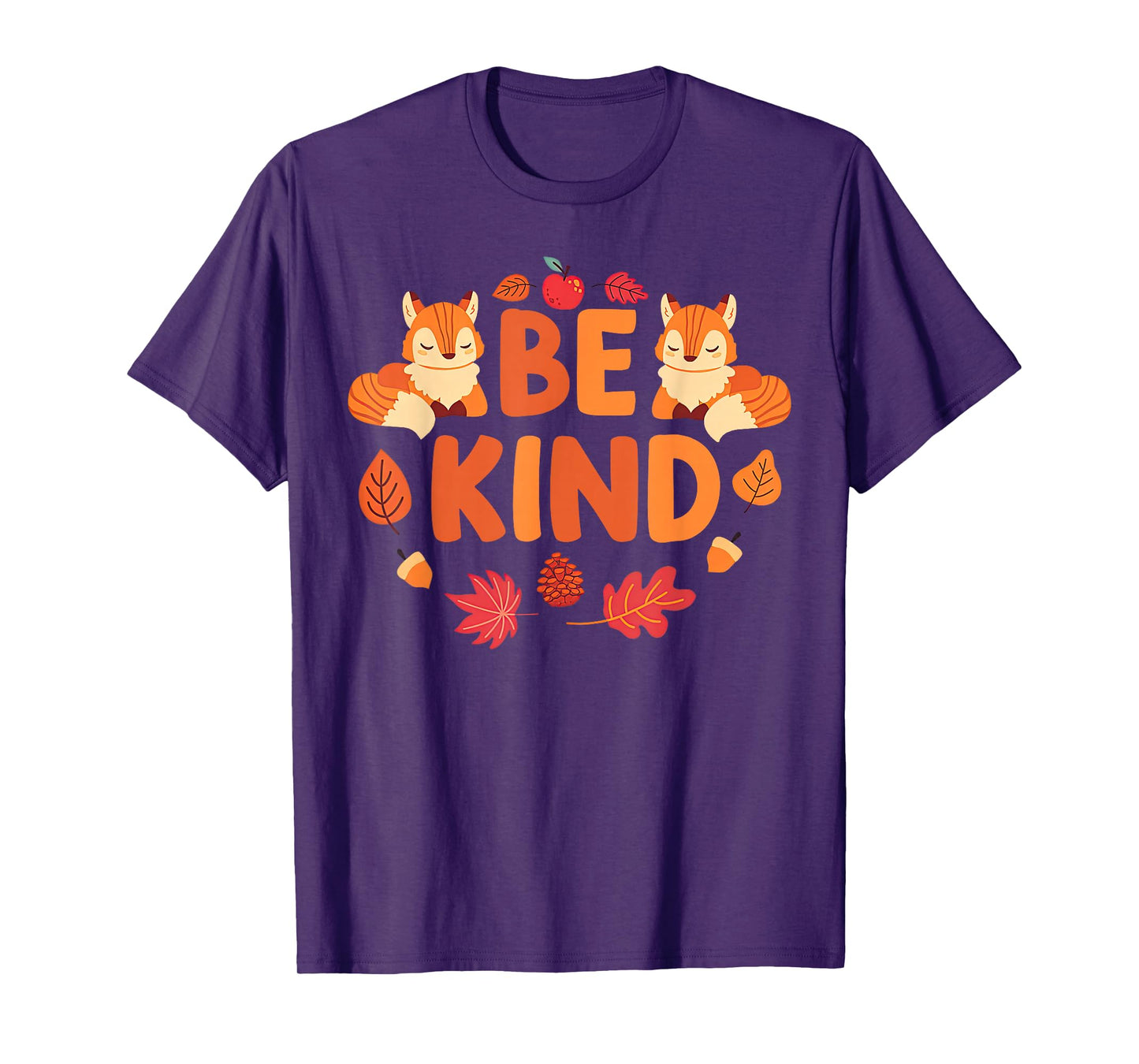 Fox Teacher Be Kind Positive Inspirational Kindness Fall T-Shirt