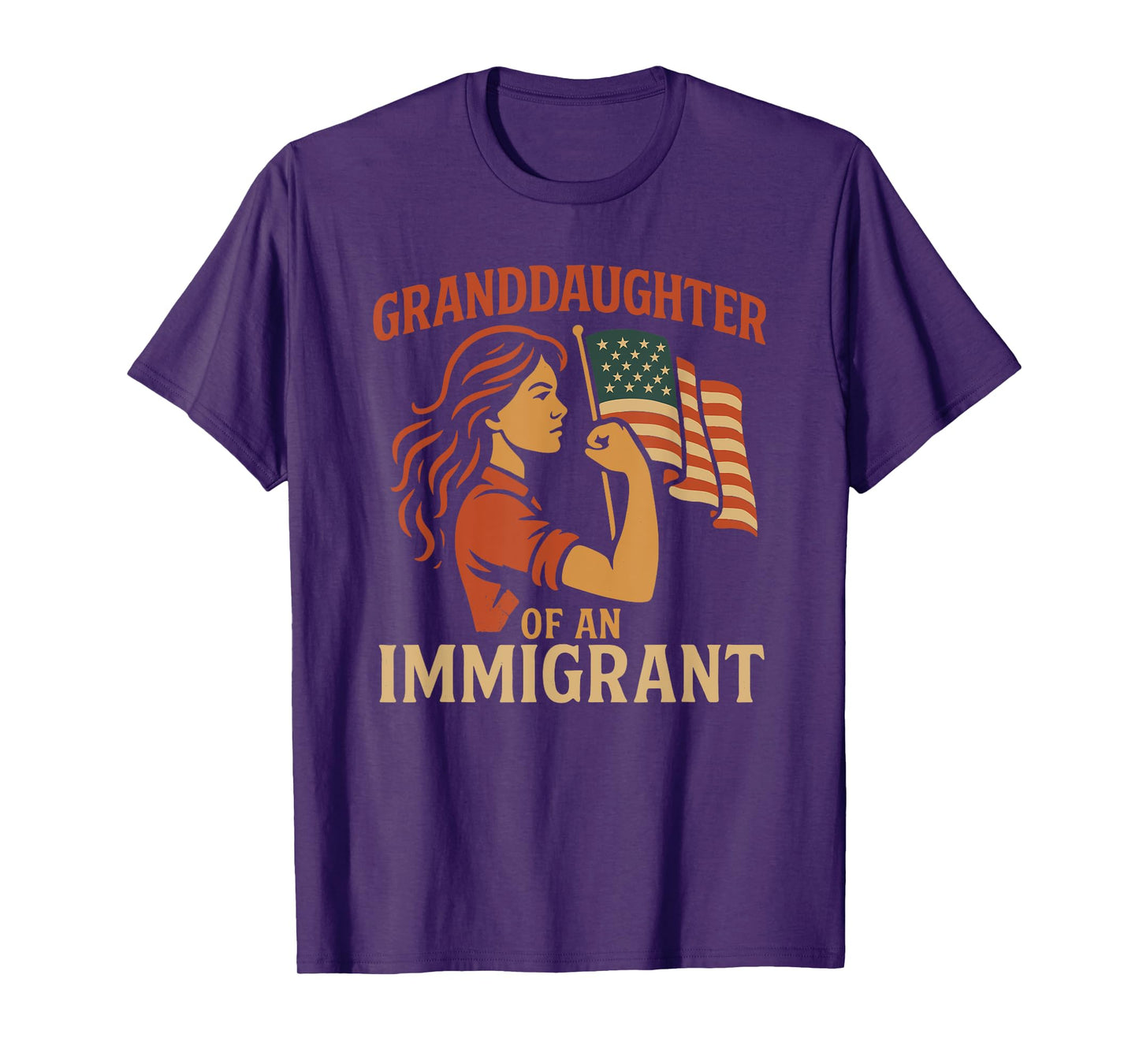 Granddaughter of an Immigrant Vintage American Patriotic USA T-Shirt
