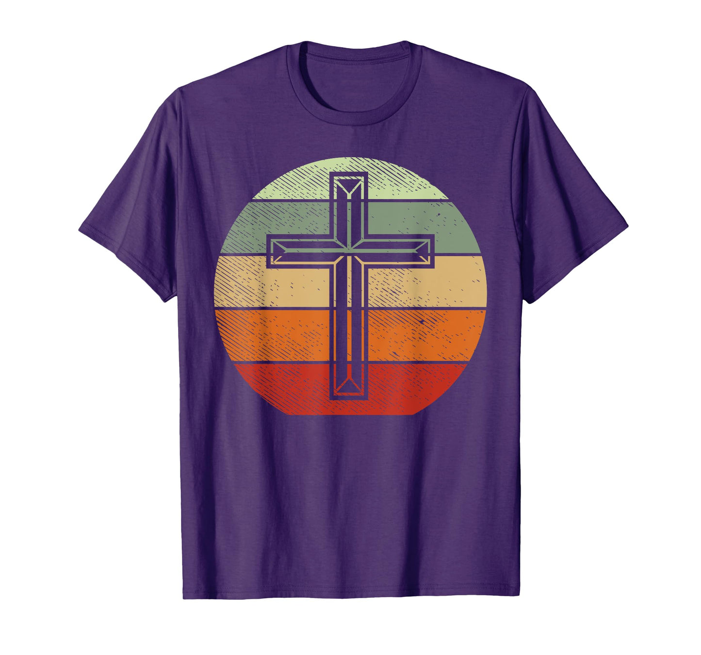 Jesus Retro Cross Christ God Faith Religious Christian Gift T-Shirt